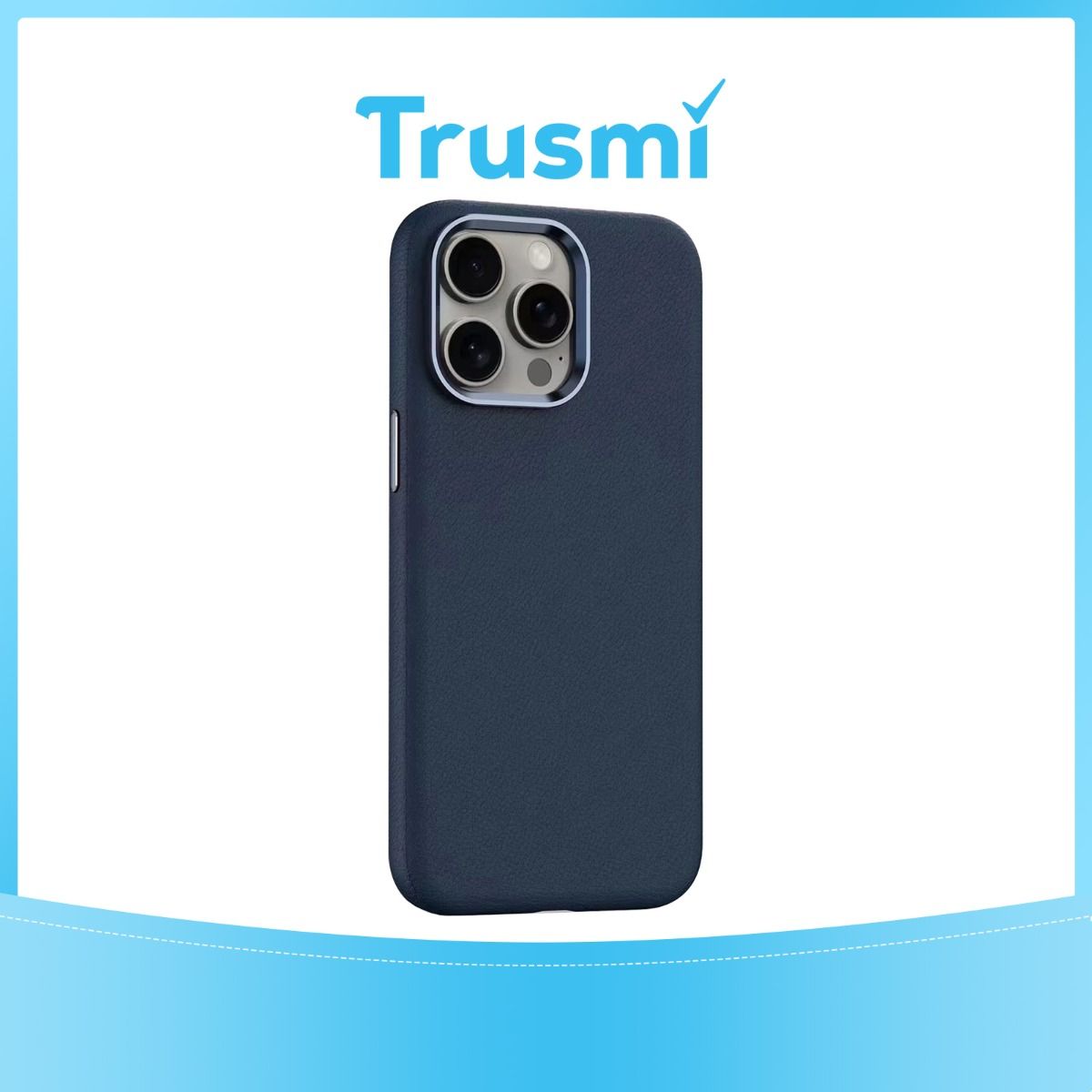 TRUSMI iPhone 14 PU Leather Magnetic Phone Case Royalblue