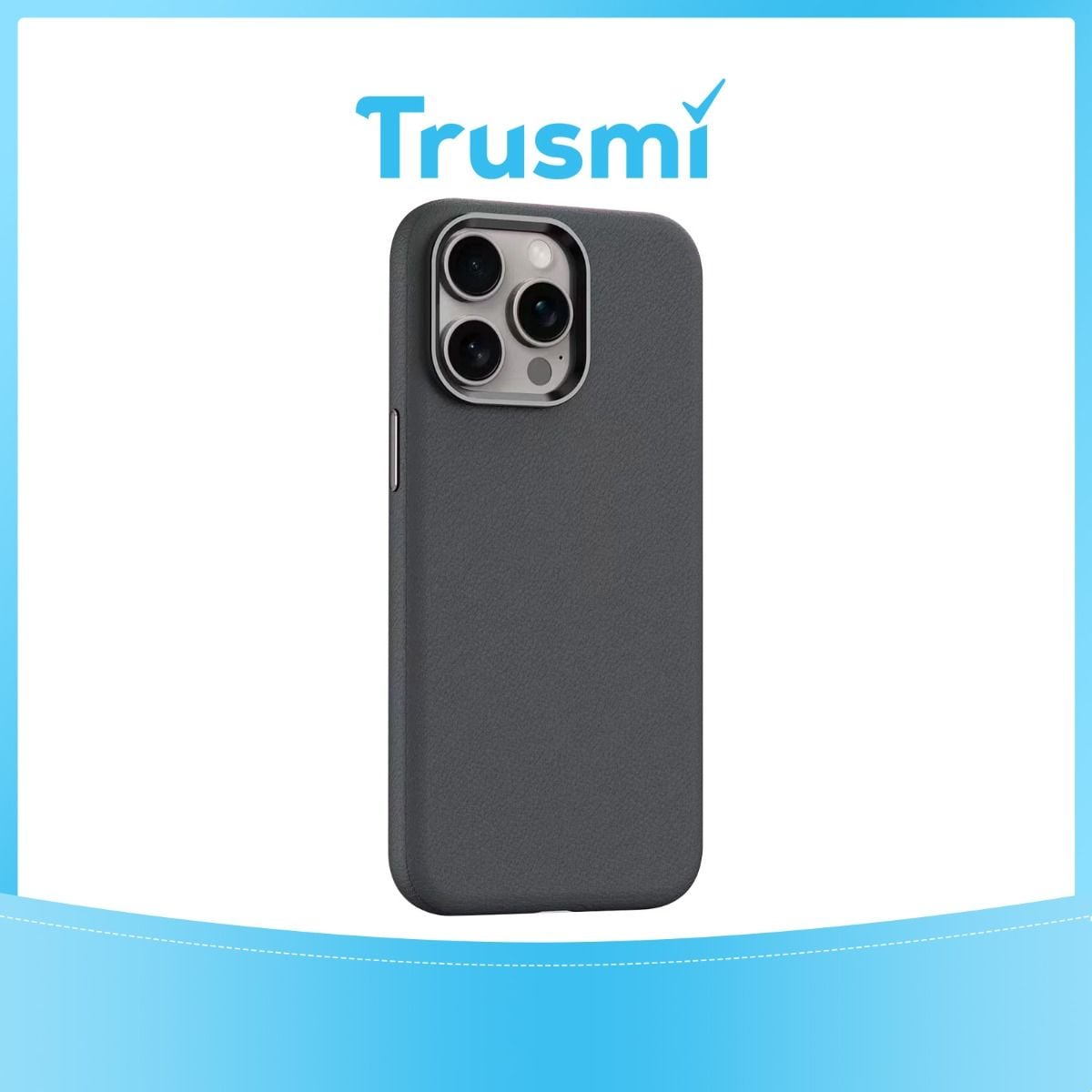 TRUSMI iPhone 14 PU Leather Magnetic Phone Case Grey