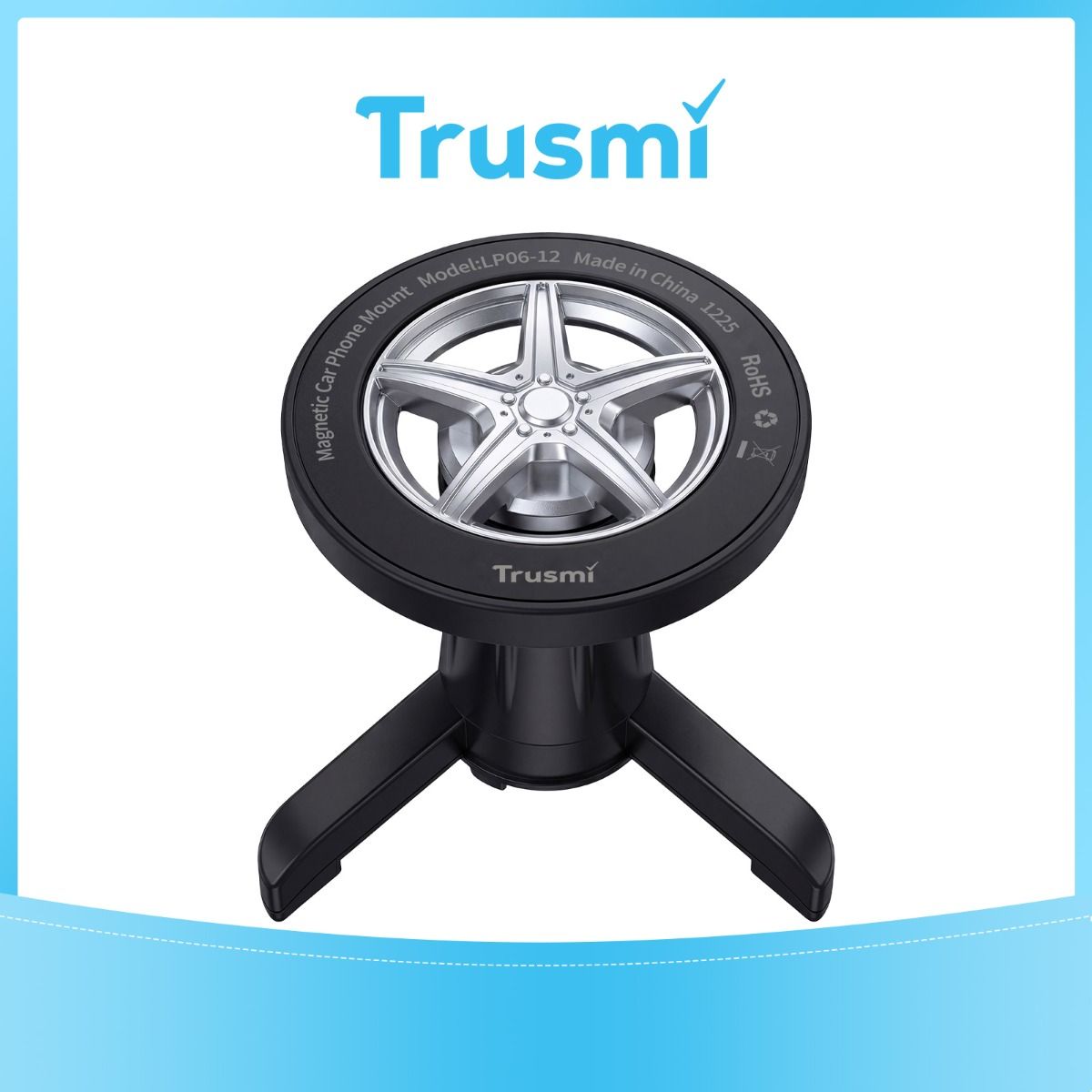 TRUSMI LP06-012 Magnetic Clamping type Car Phone Holder Air Outlet Black