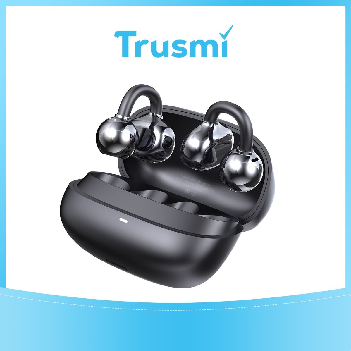 TRUSMI WS18-011 OWS Clip-On Wireless Earphone Black