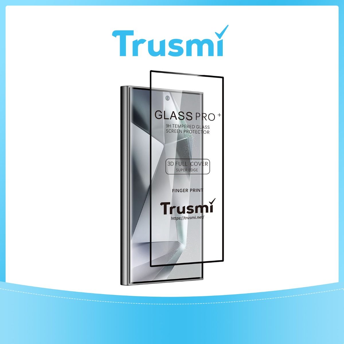 TRUSMI Samsung S26 Tempered Glass Pack of 10 (Functioning Fingerprint)