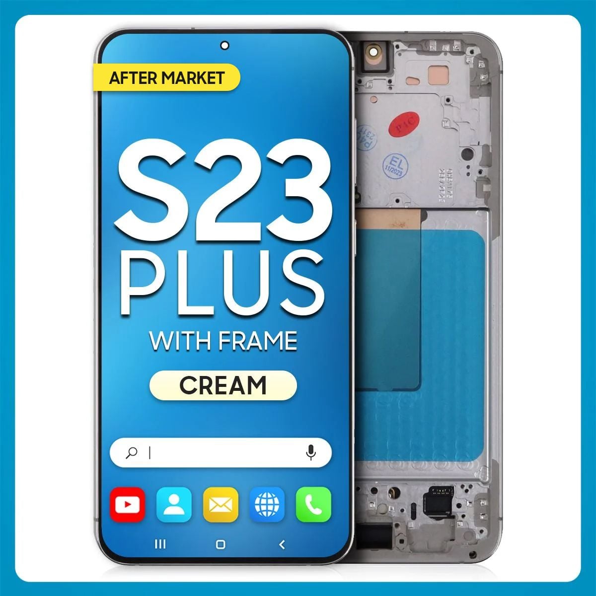 Samsung S23 Plus 5G LCD with Touch + Frame After Market OLED Cream