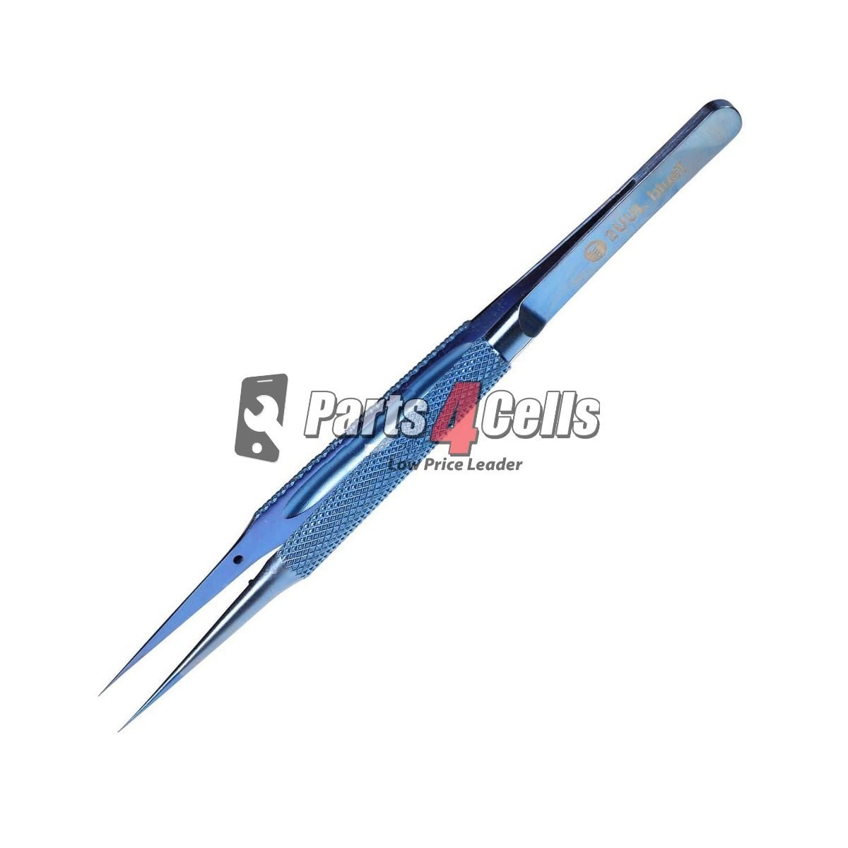 2UUL Blue T Straight Head Titanium Alloy 0.1mm Blue Tweezer for Precise Wire Jump