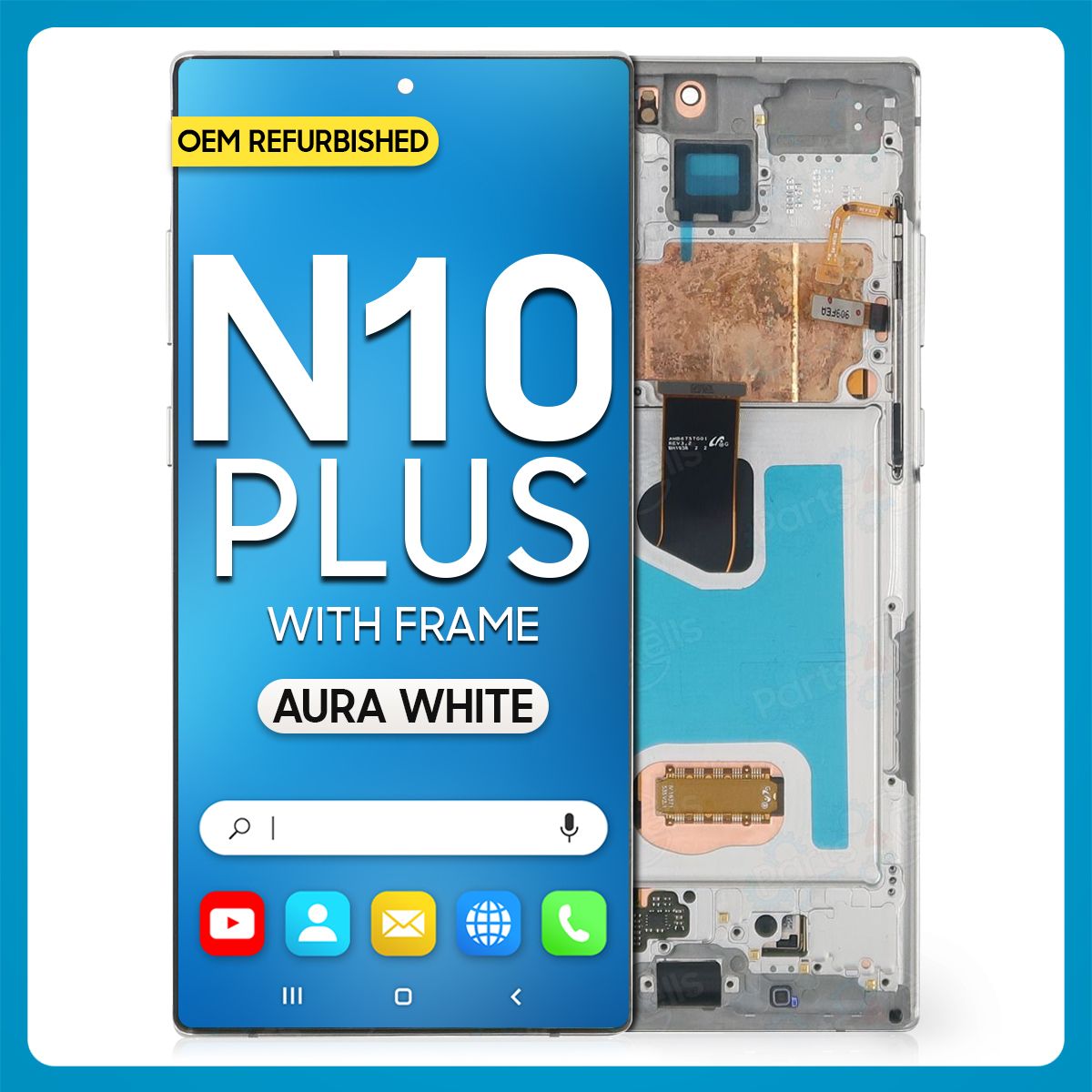 Samsung Note 10 Plus LCD With Touch + Frame Aura White (Refurbished)
