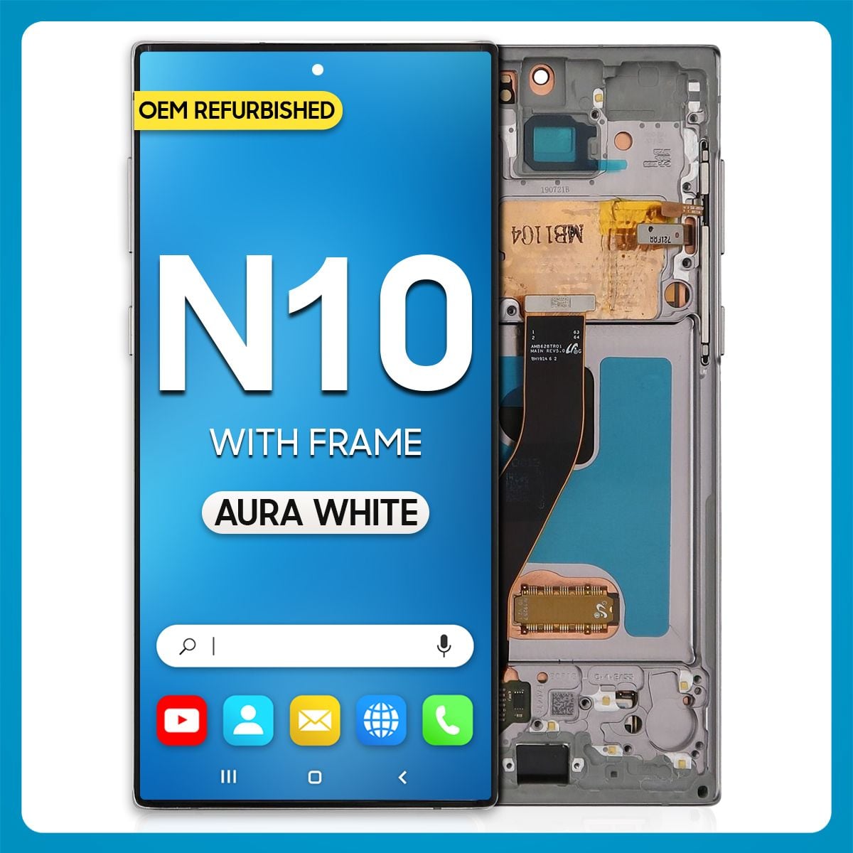 Samsung Note 10 LCD With Touch + Frame Aura White (Refurbished)