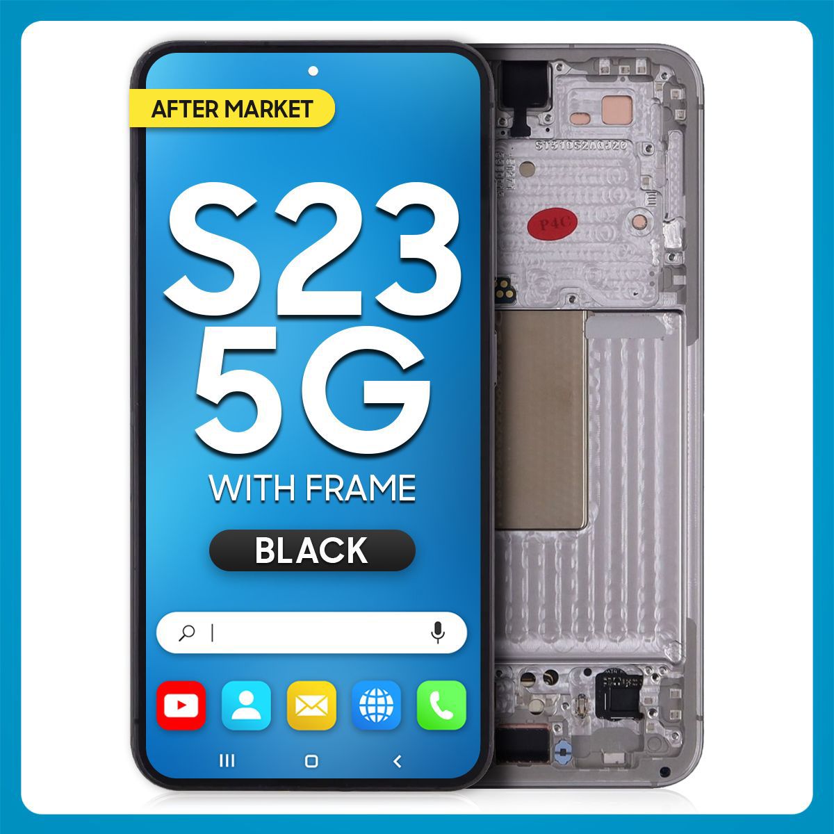 Samsung S23 5G LCD with Touch + Frame After Market OLED Black
