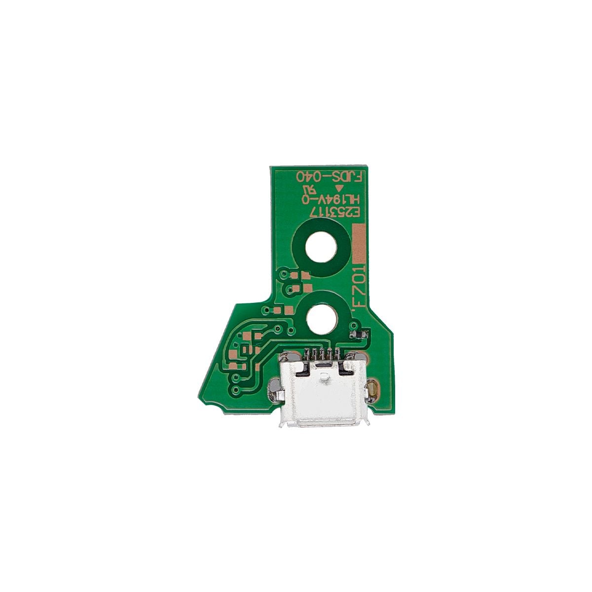 PlayStation 4 Controller (Version 4: JDS-040) Micro USB Charging Port Board With 12-Pin Flex Cable