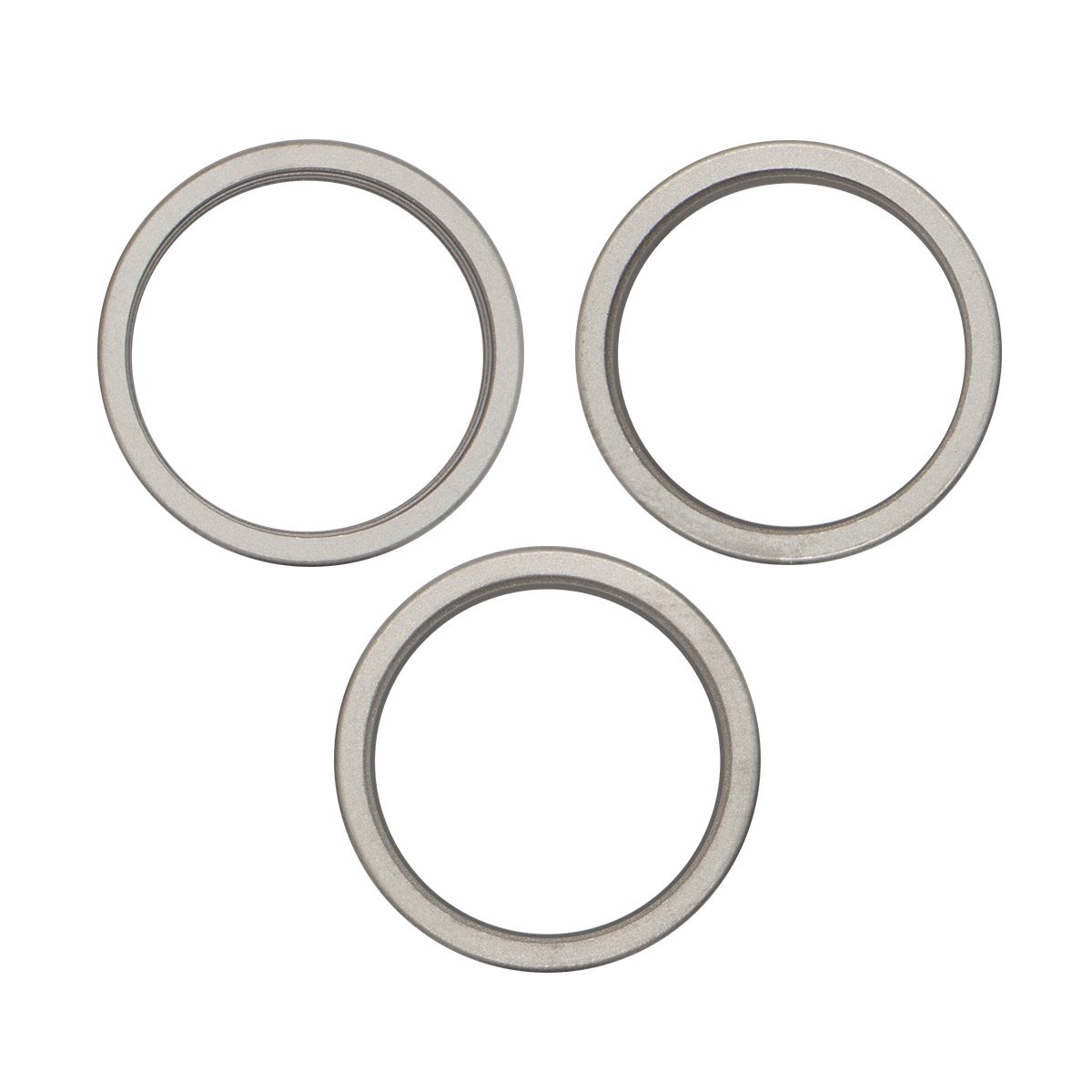 iPhone 15 Pro Max Back Camera Bezel Ring (Aftermarket Plus) (White Titanium) - 3 Piece Set