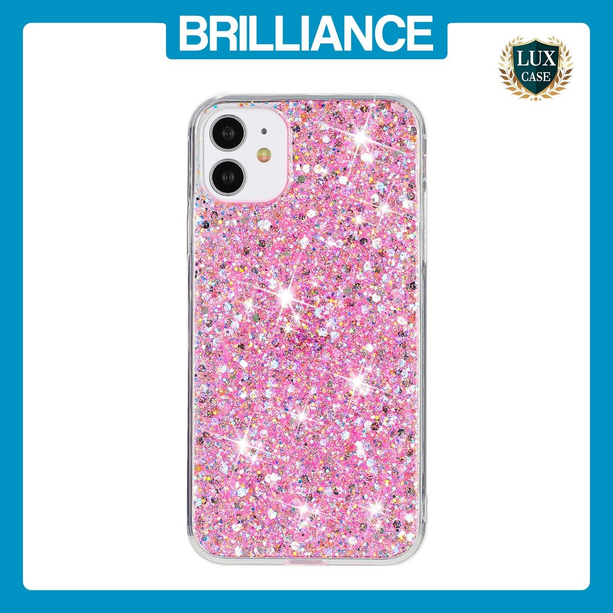 Brilliance LUX iPhone 11 Big Hole TPU Star Glitter Crystal Clear Case Pink