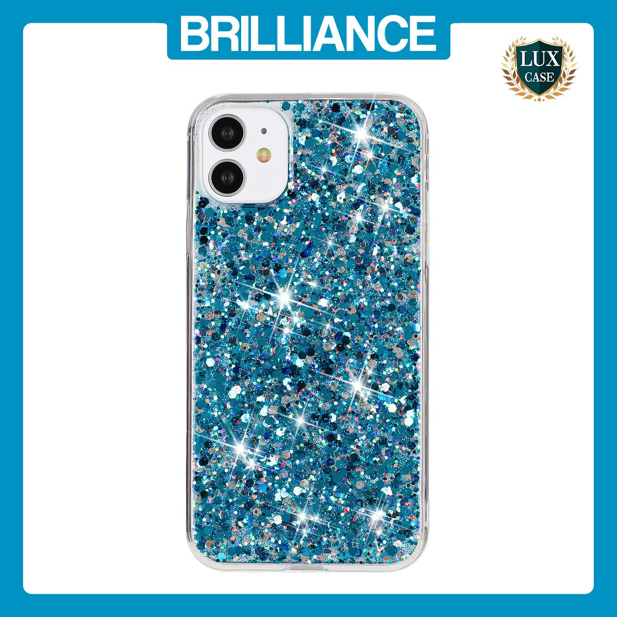 Brilliance LUX iPhone 11 Big Hole TPU Star Glitter Crystal Clear Case Blue