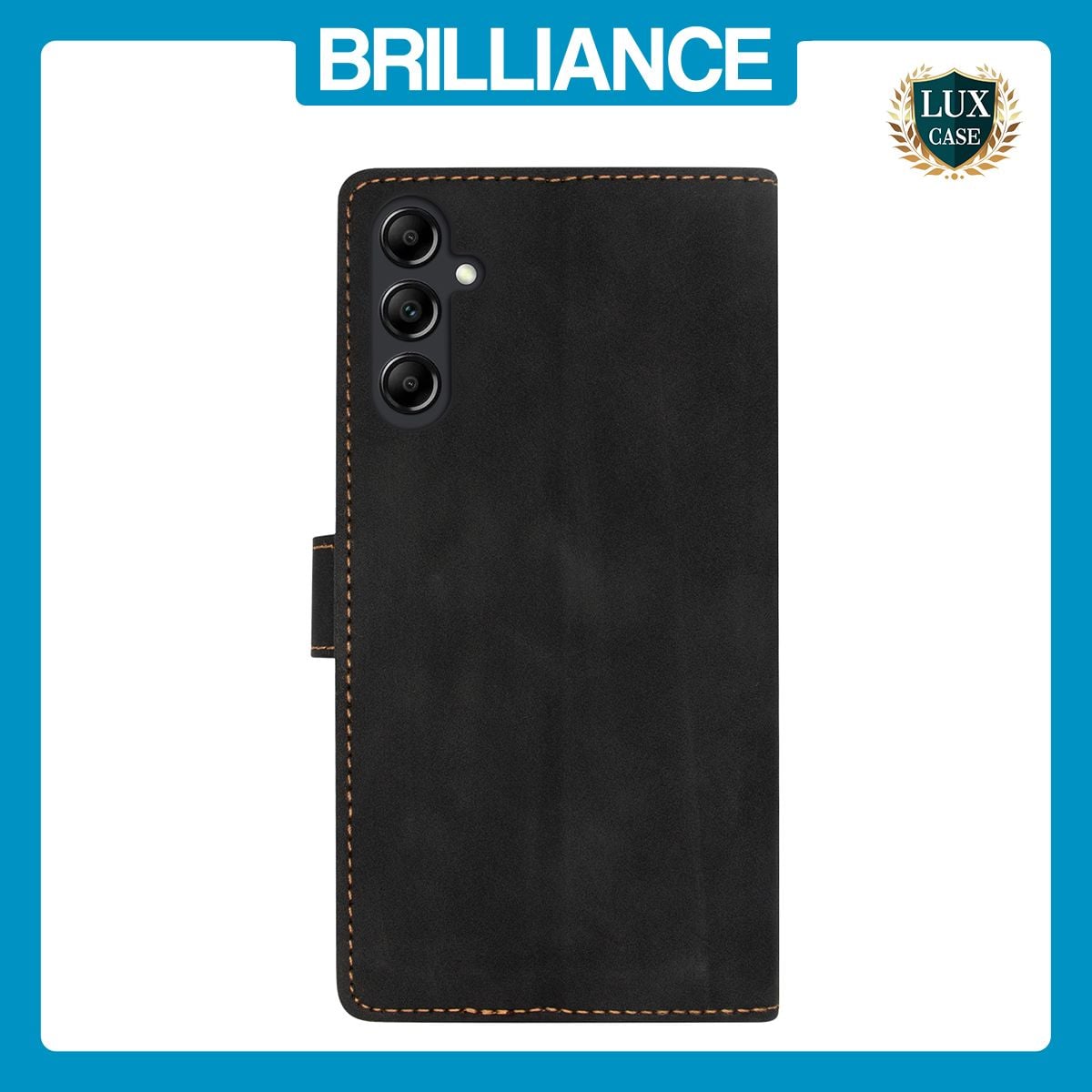 Brilliance LUX Samsung S24 Flip Premium PU Leather Wallet Business Style with Card Pockets Case Black