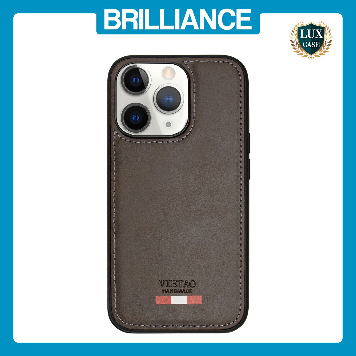 Brilliance LUX iPhone 15 Pro Max TPU PC Leather Scratch Proof Hybrid Case Green