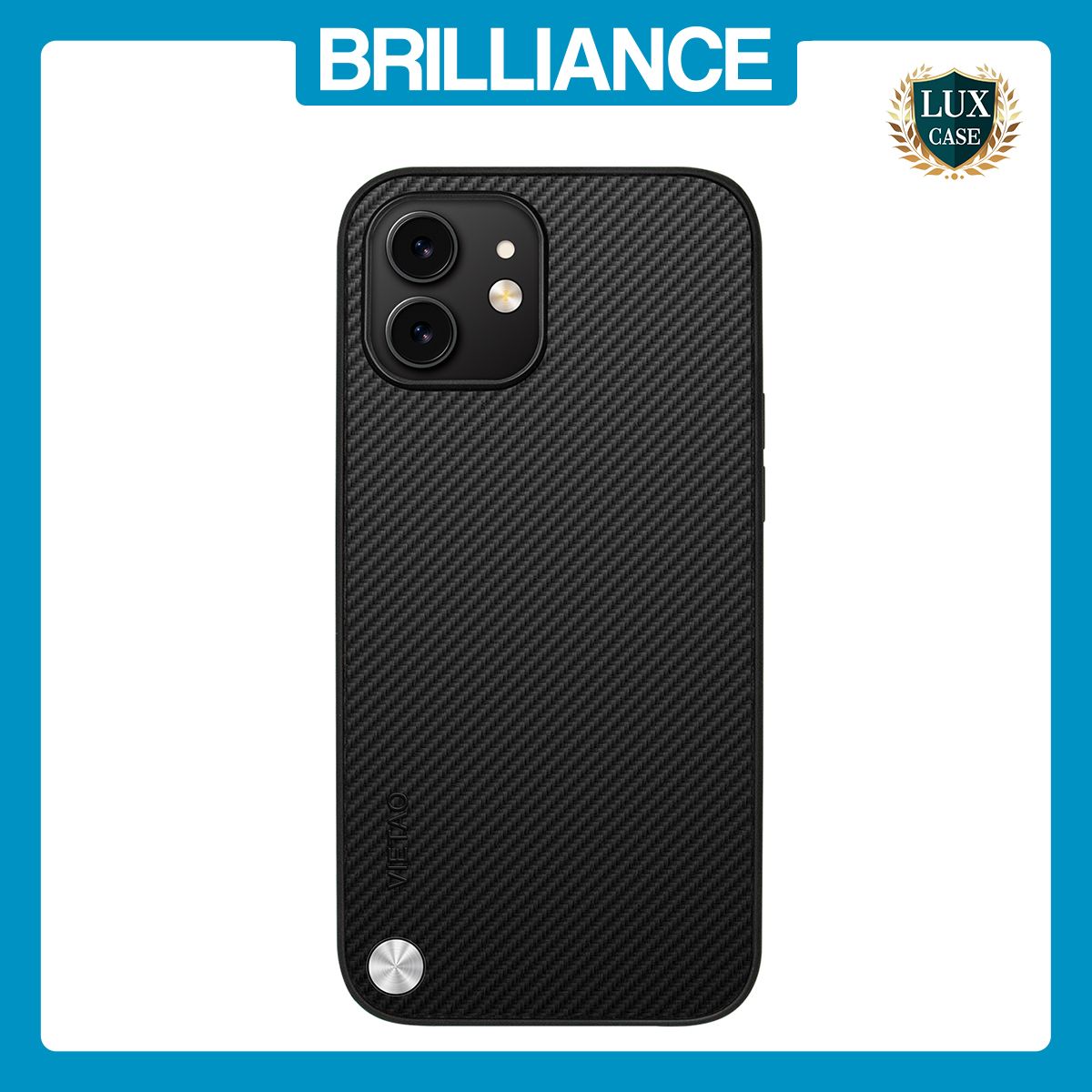 Brilliance LUX iPhone 11 Pro PC Carbon Fiber Leather with folding Case Black