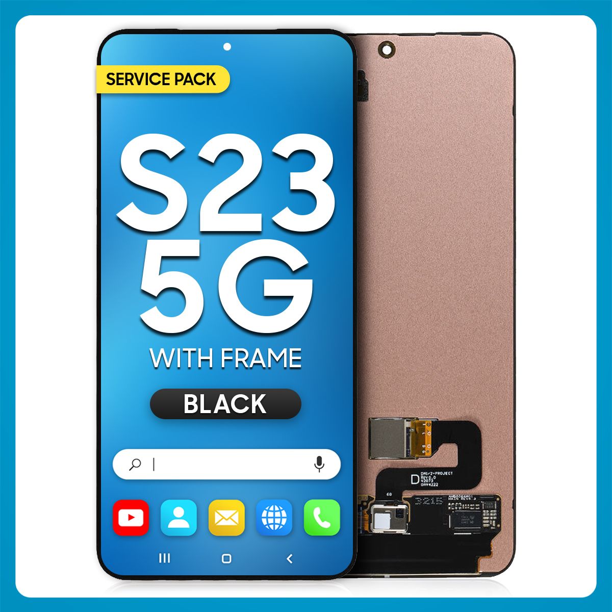 Samsung S23 5G LCD with Touch Black SERVICE PACK