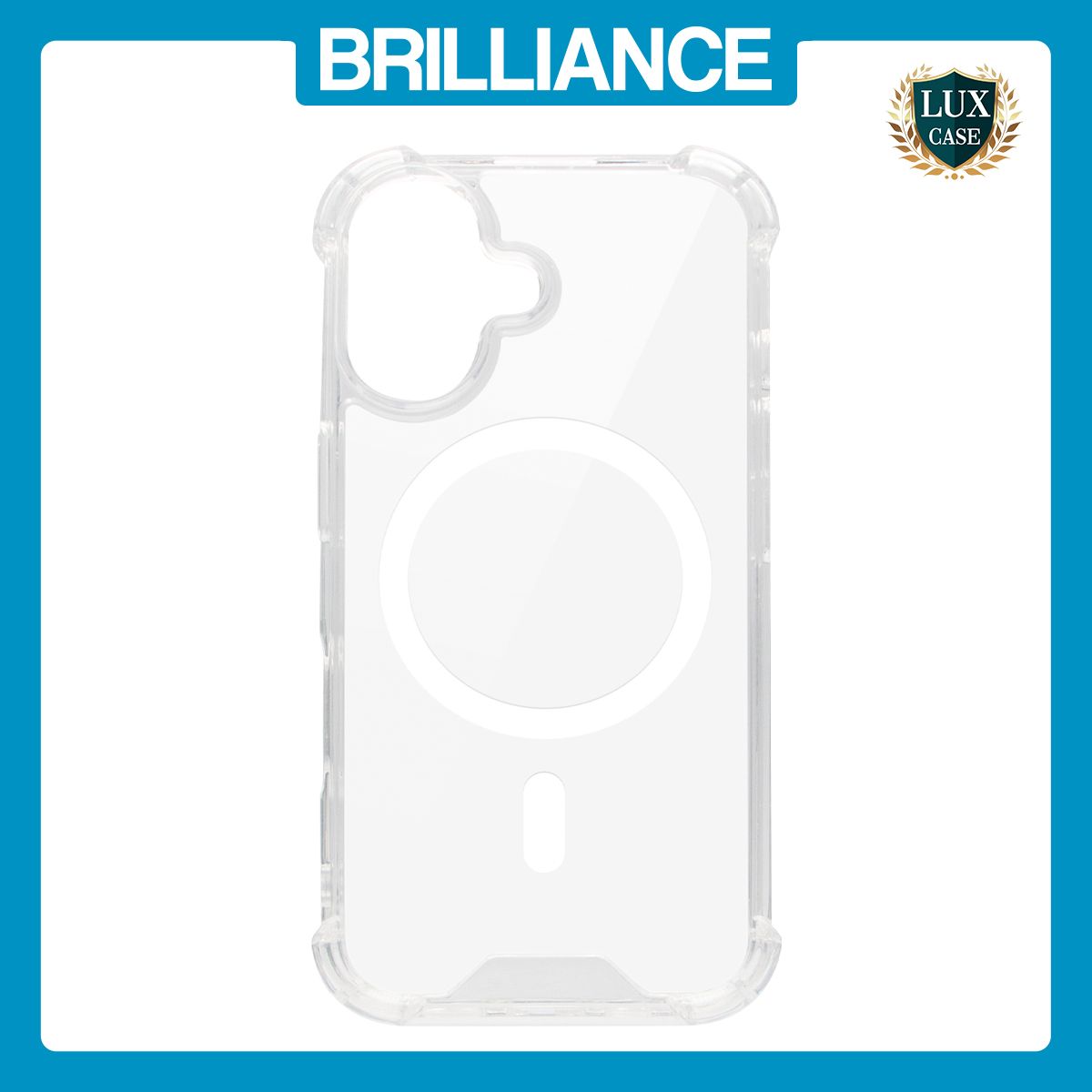 Brilliance LUX iPhone 16 TPU+PC Magnetic Airbag Anti-fall Phone Case Transparent