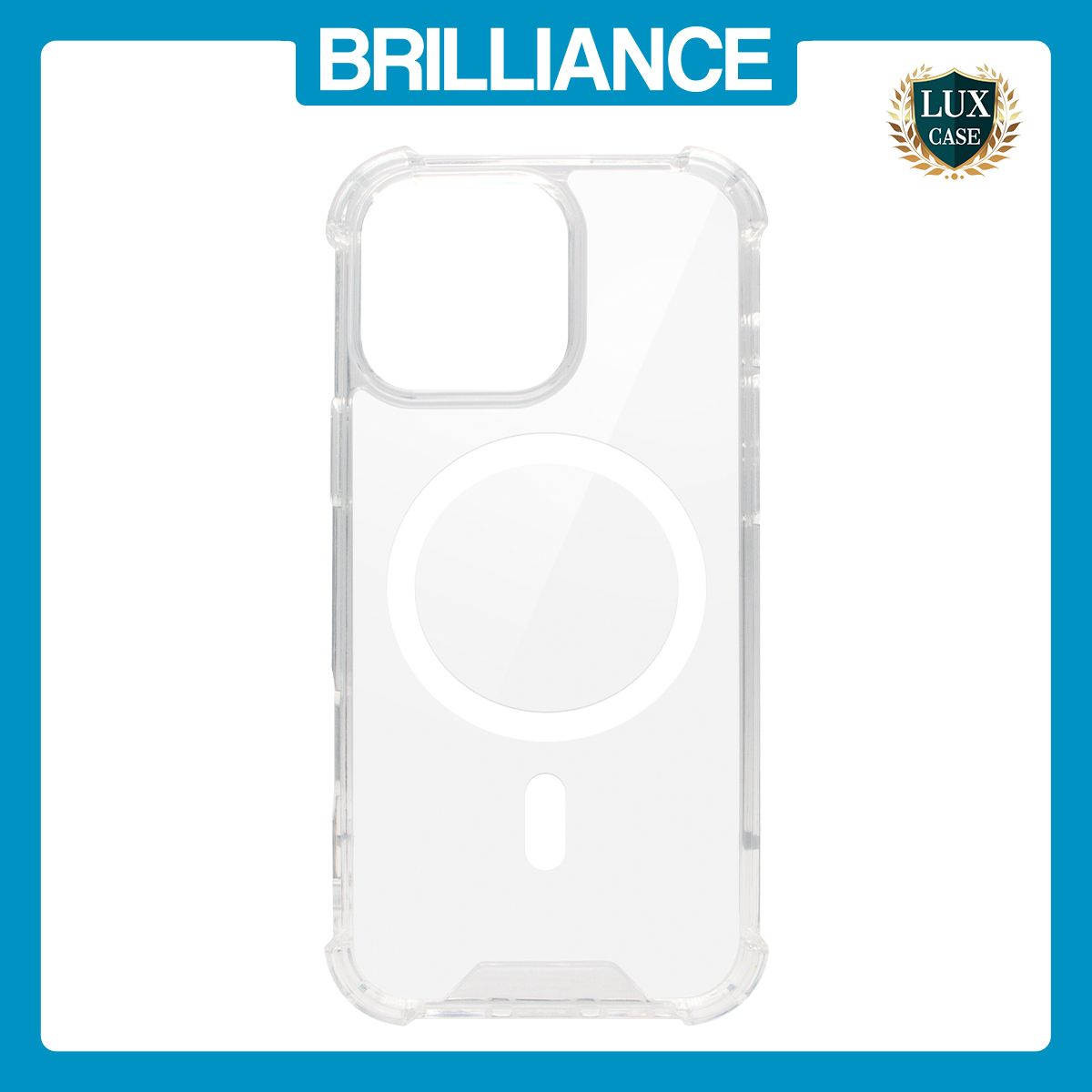Brilliance LUX iPhone 16 Pro Max TPU+PC Magnetic Airbag Anti-fall Phone Case Transparent