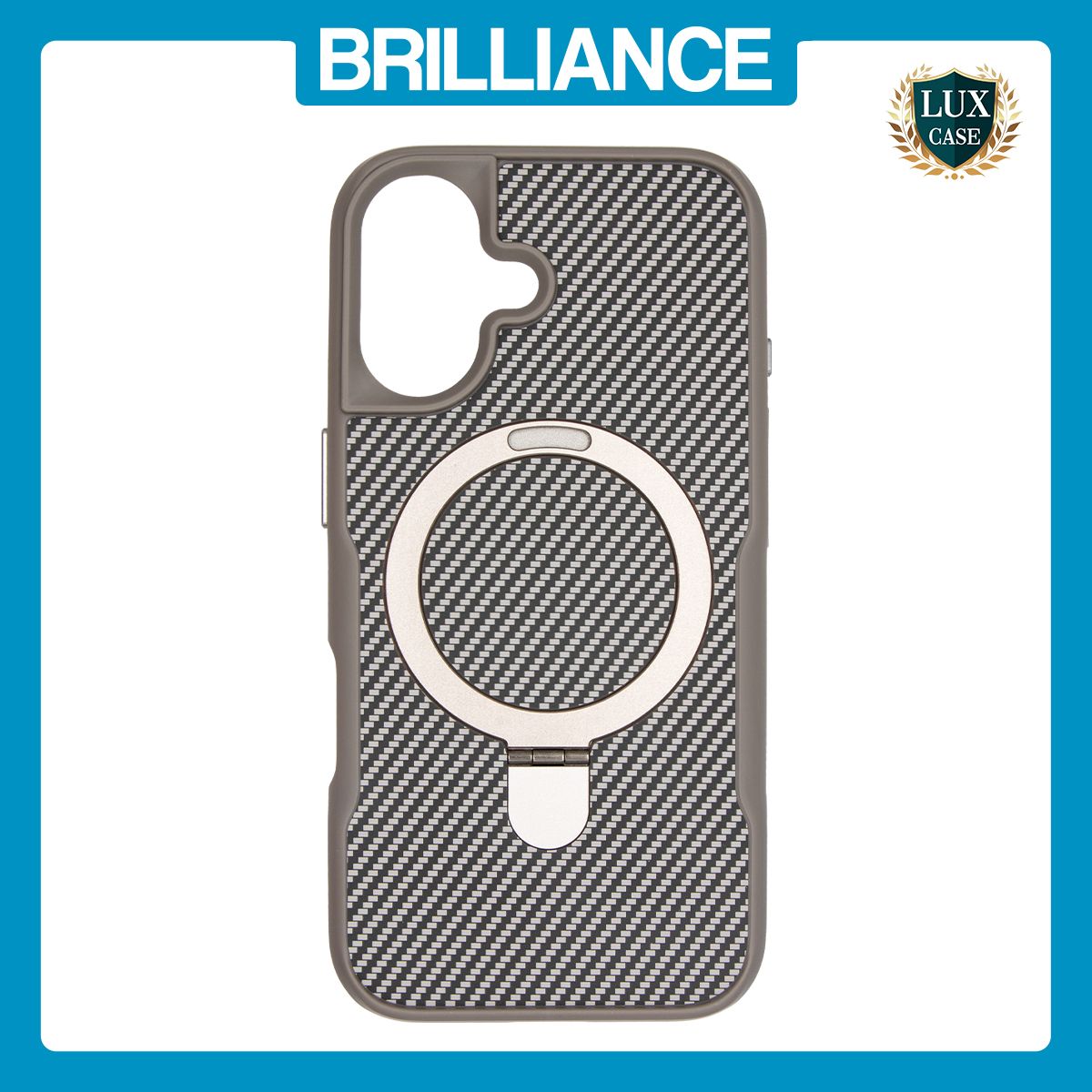 Brilliance LUX iPhone 16 Plus TPU+PC Magnetic Airbag Anti-fall Phone Case Silver