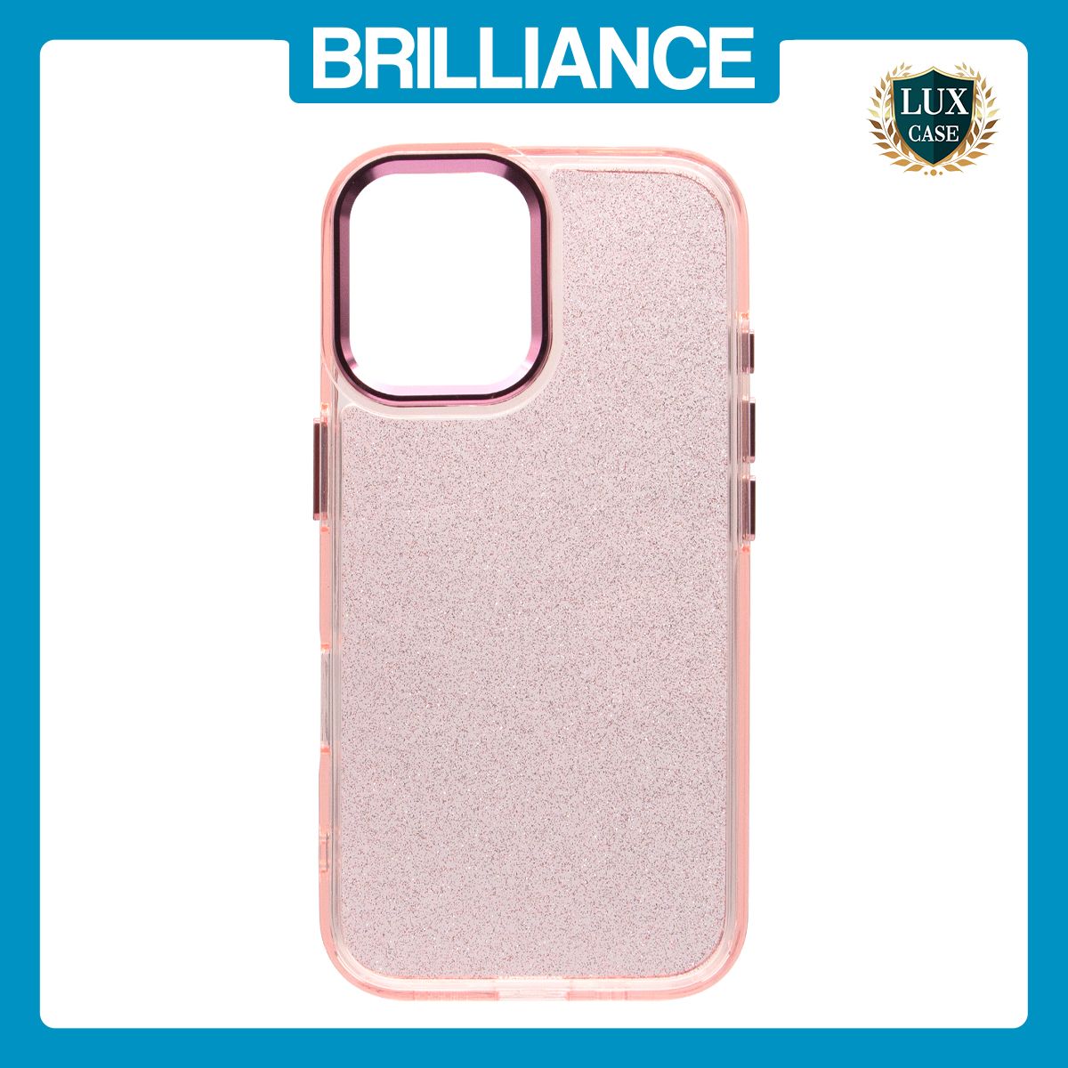 Brilliance LUX iPhone 16 Pro Max Bling Shiny TPU+PC Clear Case Transparent Glitter Pink