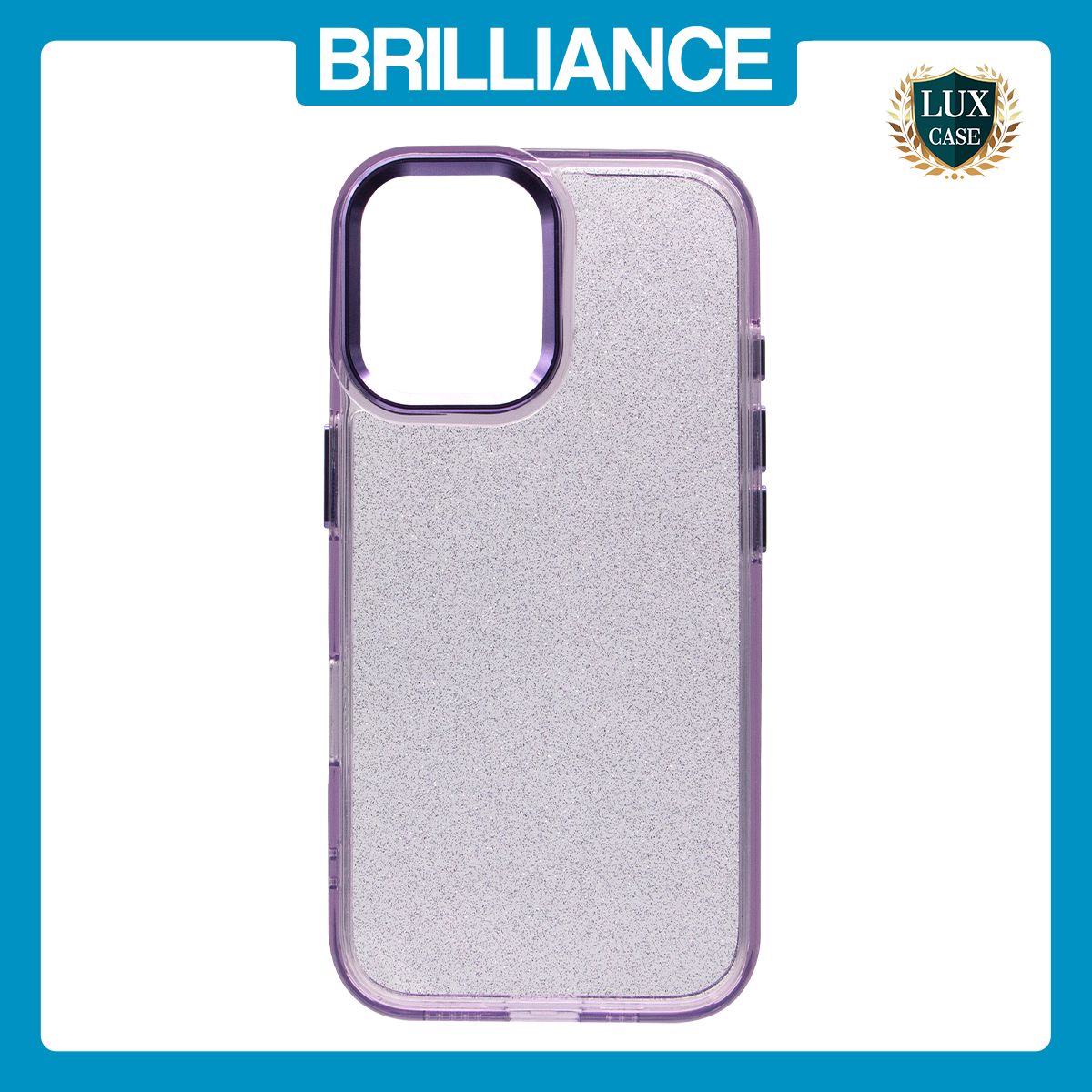 Brilliance LUX iPhone 16 Pro Max Bling Shiny TPU+PC Clear Case Transparent Glitter Purple