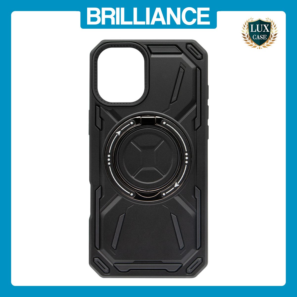 Brilliance LUX iPhone 16 Plus Magsafe Full Body Rugged Case Metallic Black
