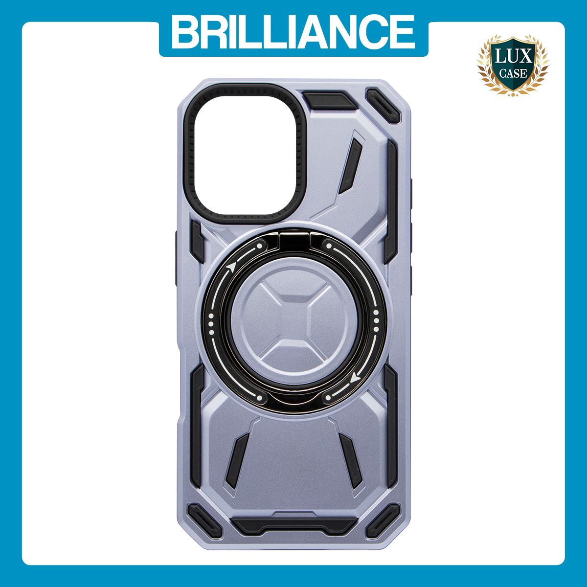 Brilliance LUX iPhone 16 Plus Magsafe Full Body Rugged Case Metallic Light Purple