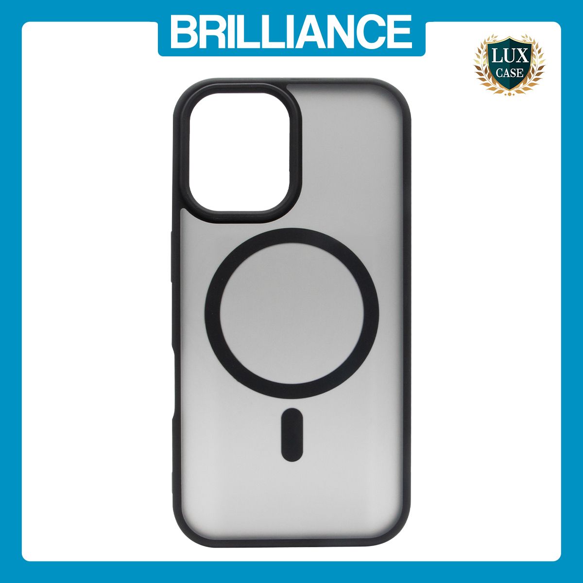 Brilliance LUX iPhone 16 Plus TPU+PC Magnetic Skin-friendly Matte Phone Case Transparent Black