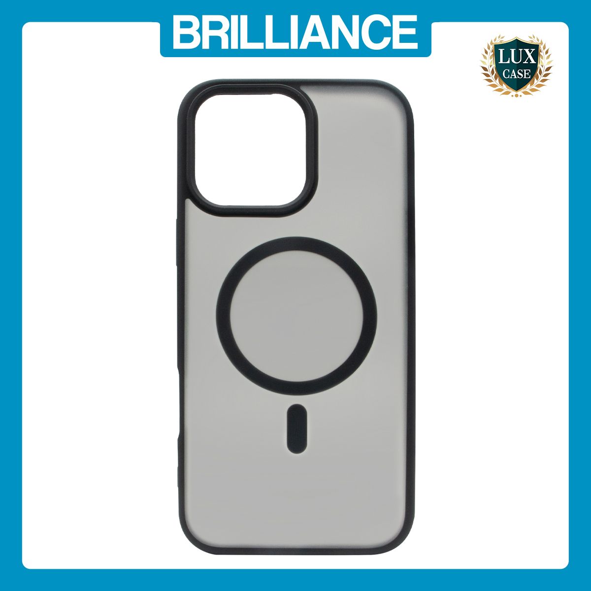 Brilliance LUX iPhone 16 Pro Max TPU+PC Magnetic Skin-friendly Matte Phone Case Transparent Black