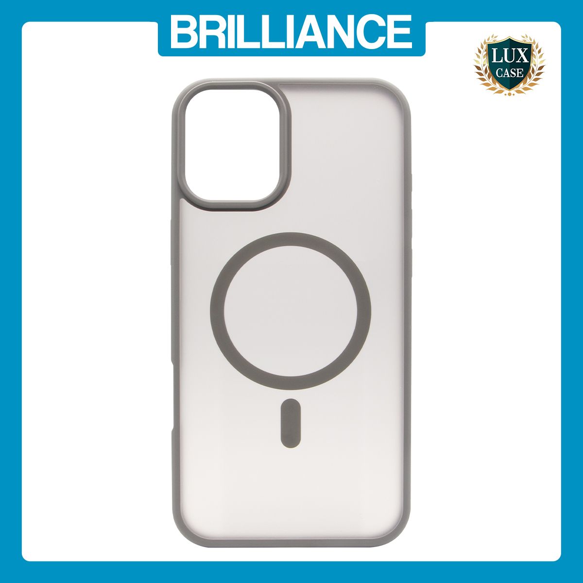 Brilliance LUX iPhone 16 TPU+PC Magnetic Skin-friendly Matte Phone Case Transparent Grey