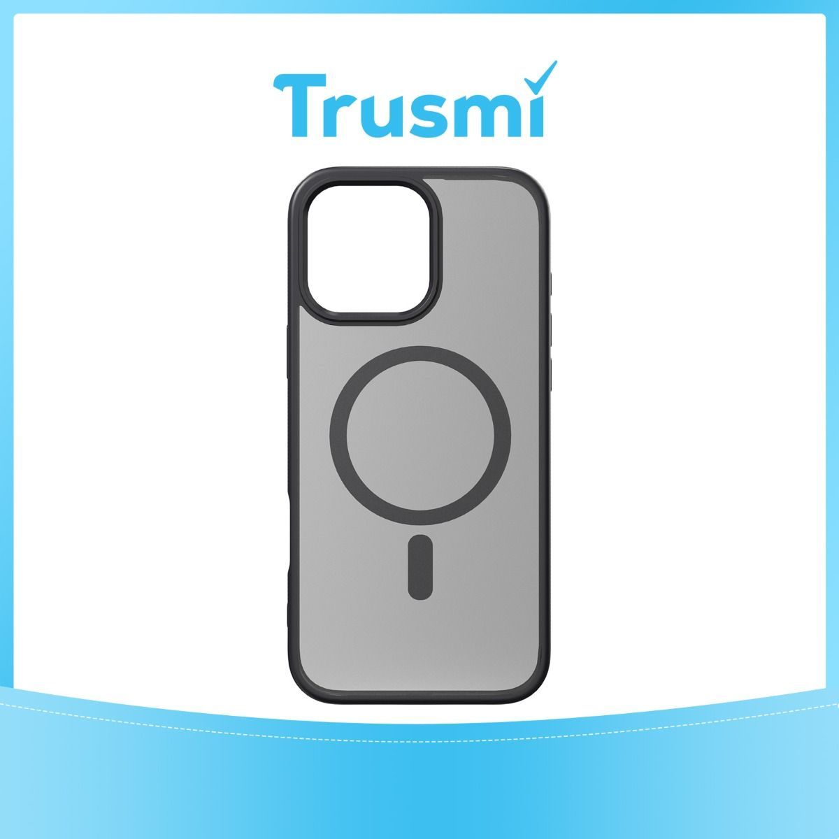 TRUSMI iPhone 11 TPU+PC Magnetic Skin-friendly Matte Phone Case Transparent Black