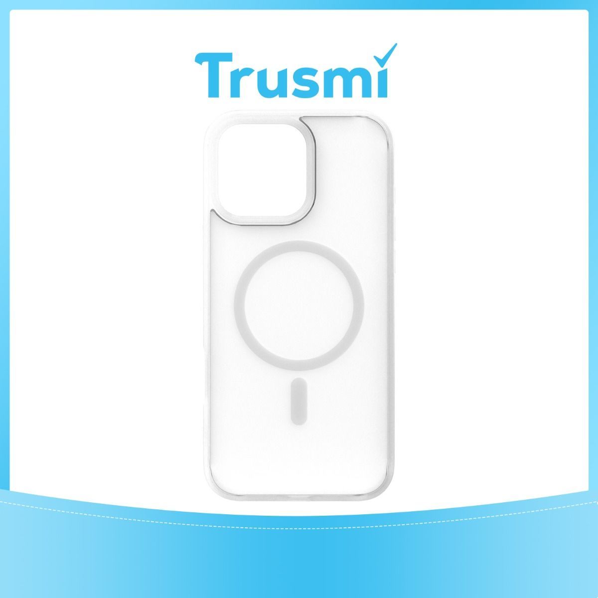 TRUSMI iPhone 11 TPU+PC Magnetic Skin-friendly Matte Phone Case Transparent White