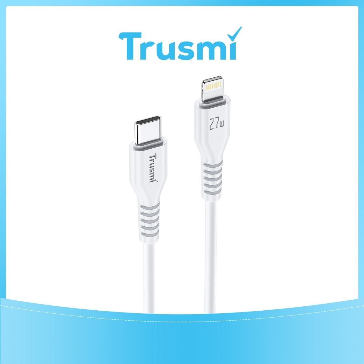 TRUSMI 27W Type C To iPhone Charging Cable White 1M