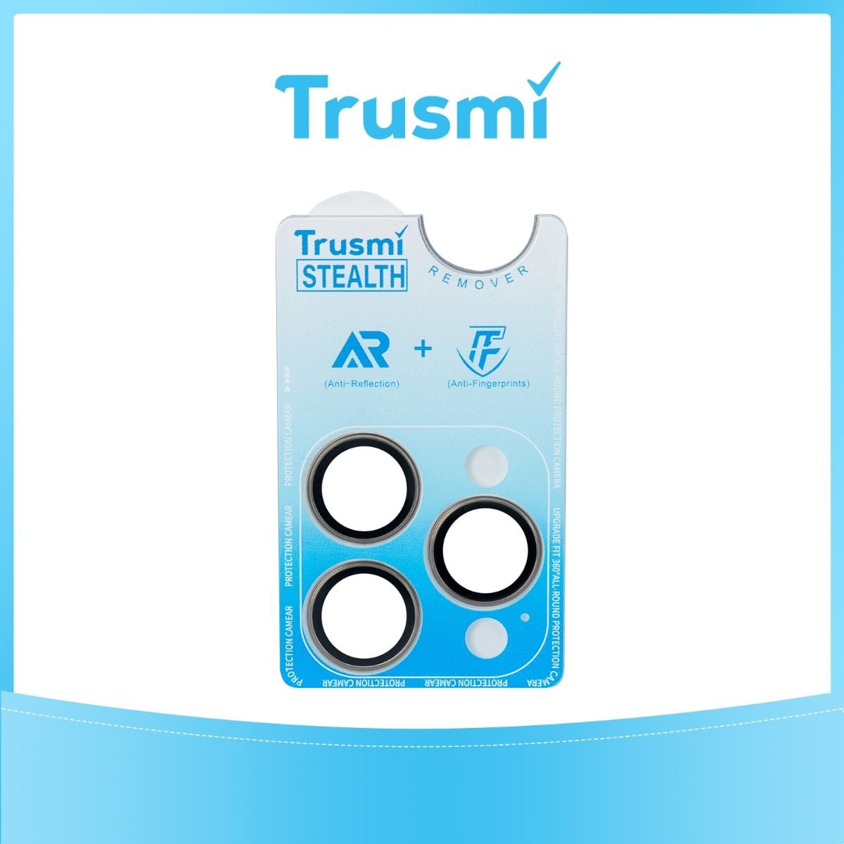 Trusmi iPhone 17 Pro / 17 Pro Max Back Camera Lens Protector Titanium Gray