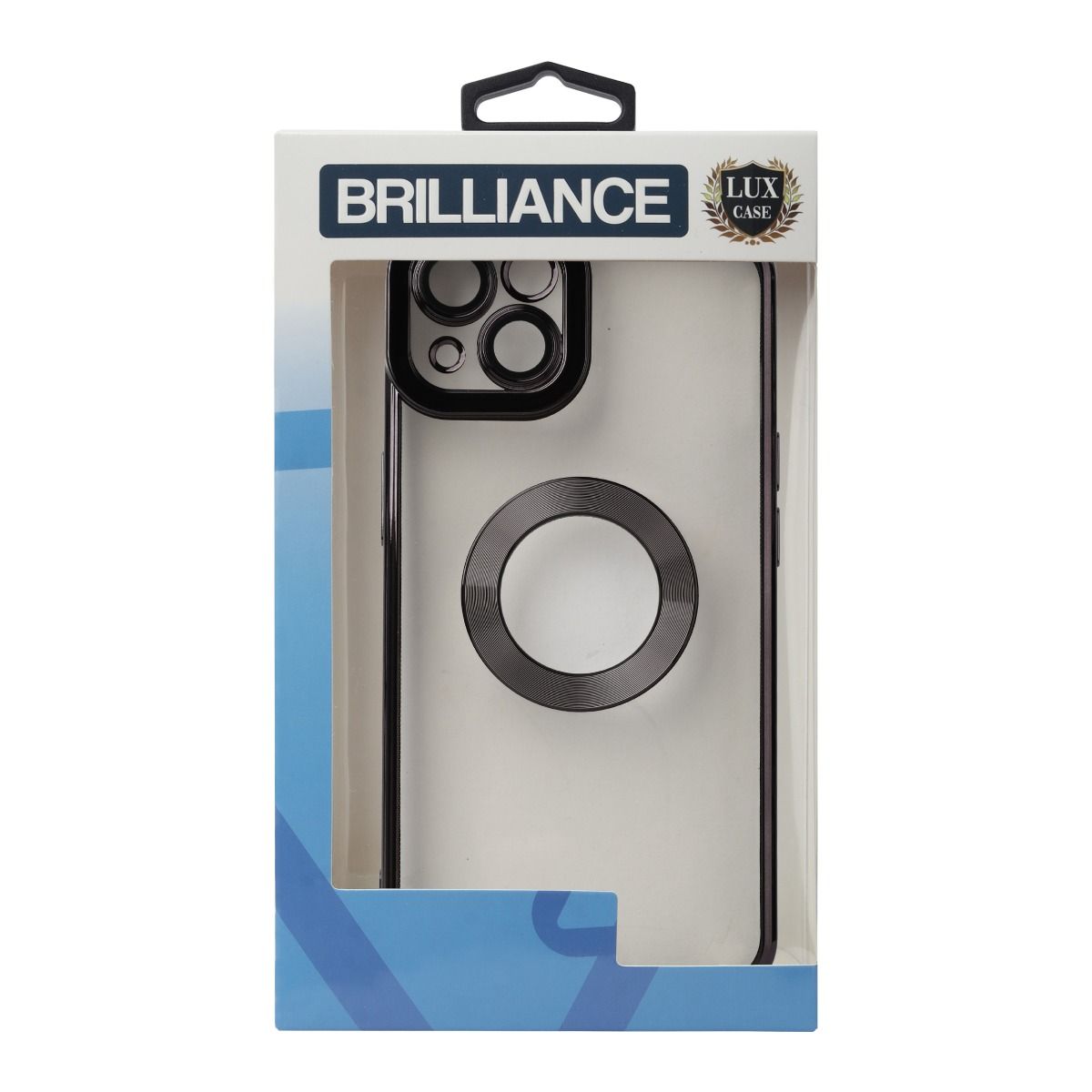 Brilliance LUX For iPhone 13 Pro Max CD Pattern Plating Case + Lens Film Black
