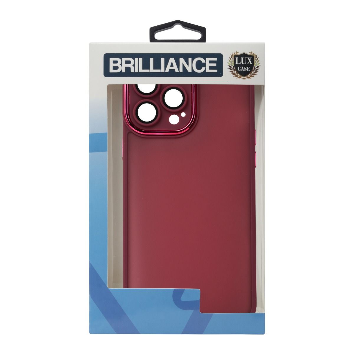 Brilliance LUX For iPhone 13 Pro 3D Electroplating with camera protector Case Red