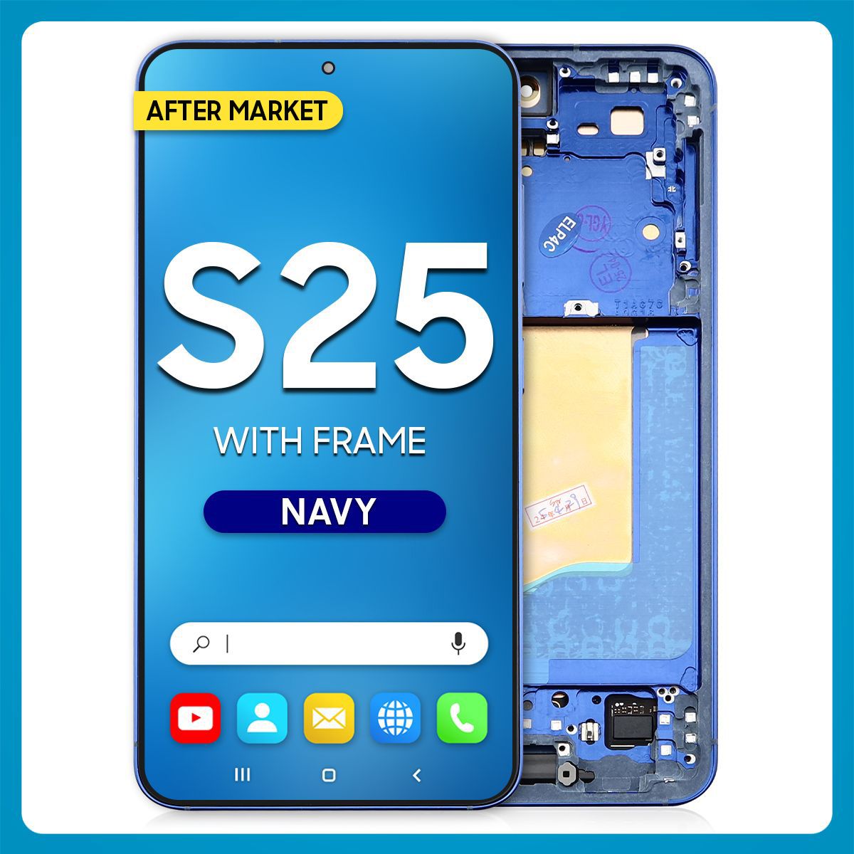 Samsung S25 LCD with Touch + Frame After Market OLED Navy