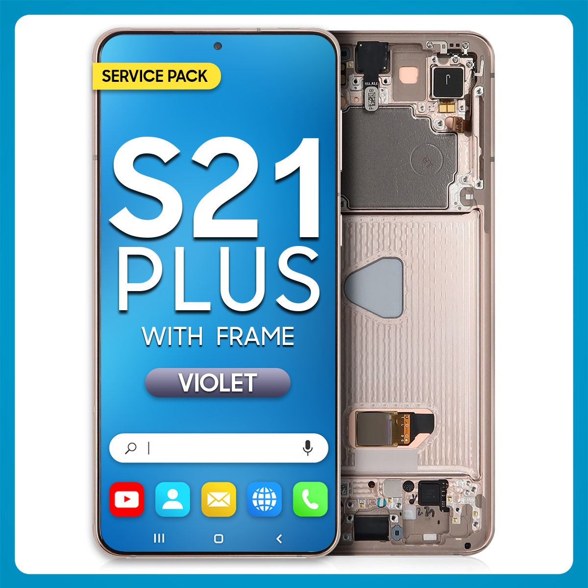 Samsung S21 Plus 5G LCD With Touch + Frame Phantom Violet SERVICE PACK