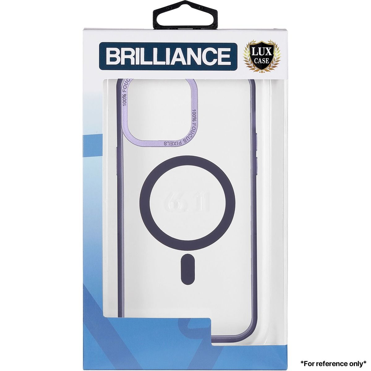 Brilliance LUX for Iphone 15 2.0 Imitation Hardware Inside Magnetic Suction Acrylic Case Purple