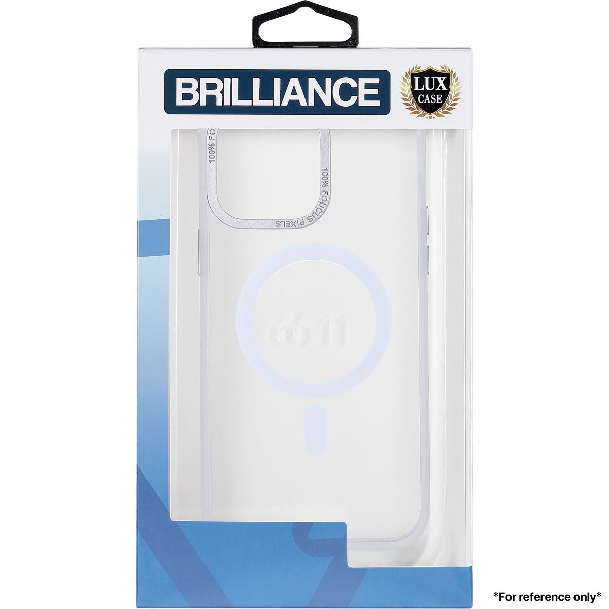 Brilliance LUX for Iphone 15 Pro 2.0 Imitation Hardware Inside Magnetic Suction Acrylic Case White