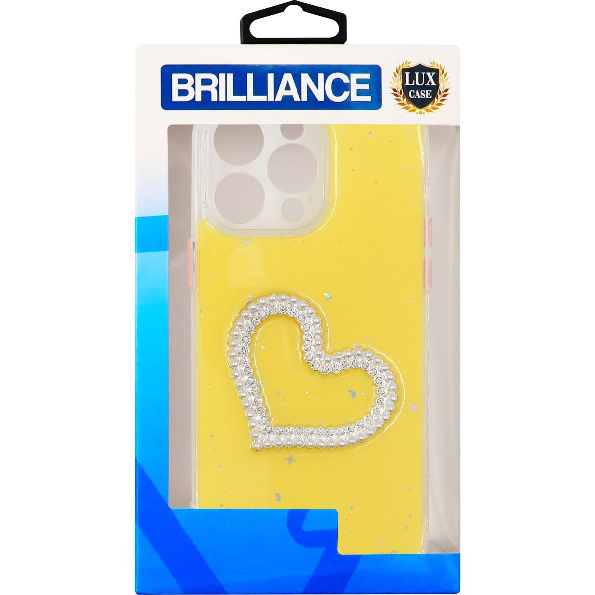 Brilliance LUX For iPhone 14 Precise Hole Inner Anti-Drop Glue Two-In-One Case Yellow