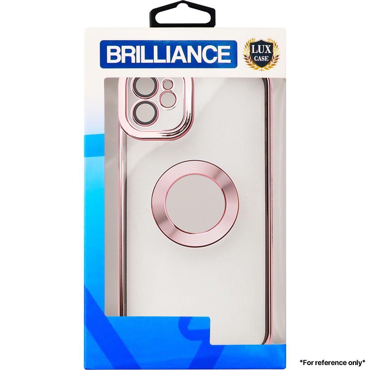 Brilliance LUX For iPhone XR CD Pattern Plating Case + Lens Film Pink