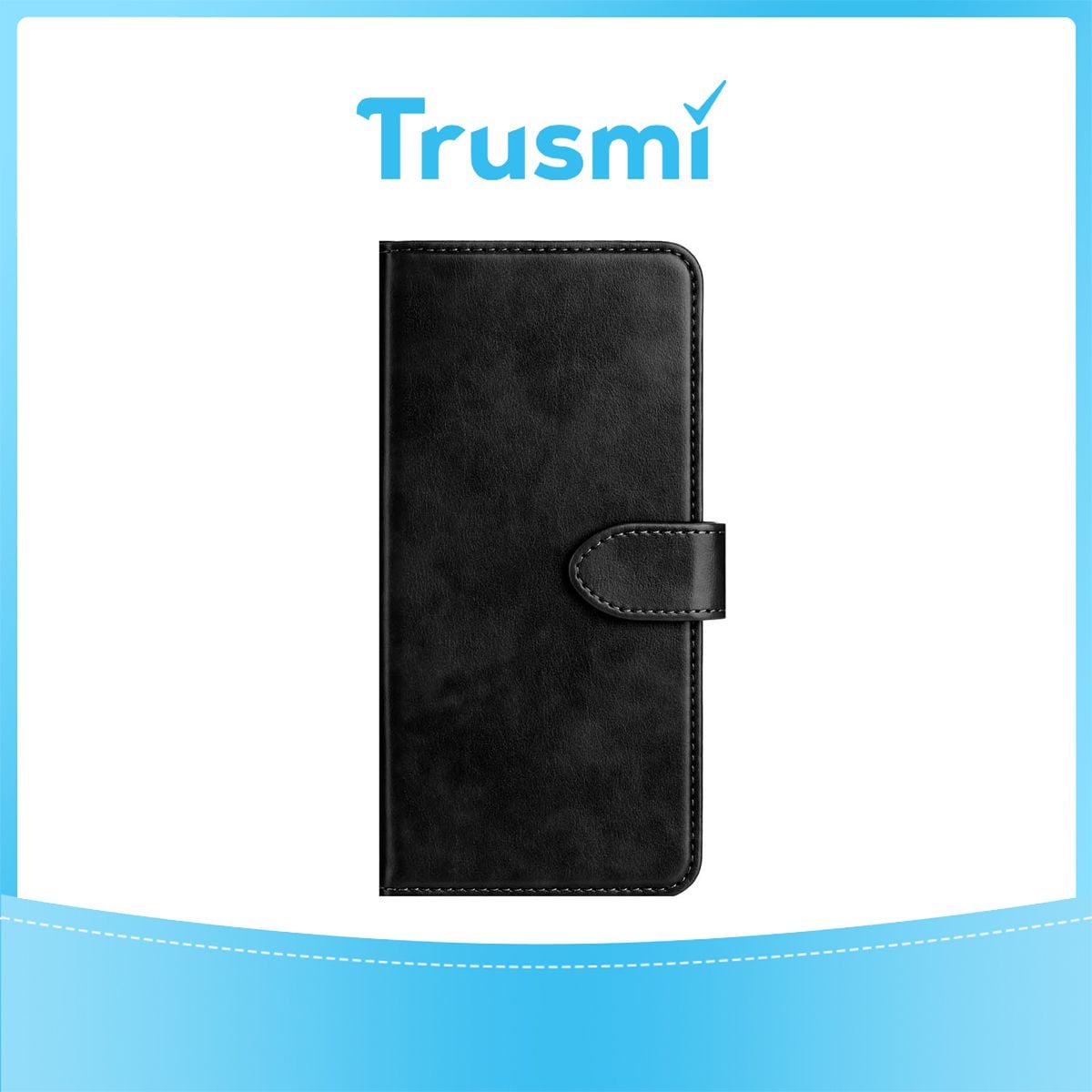 TRUSMI Samsung S24 Ultra Cowhide Leather Wallet Case with Card Slot Black