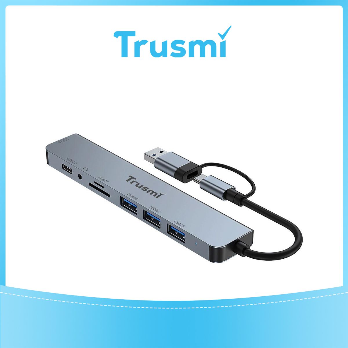 TRUSMI 8 In 1 Type-C Multifunctional Docking Station