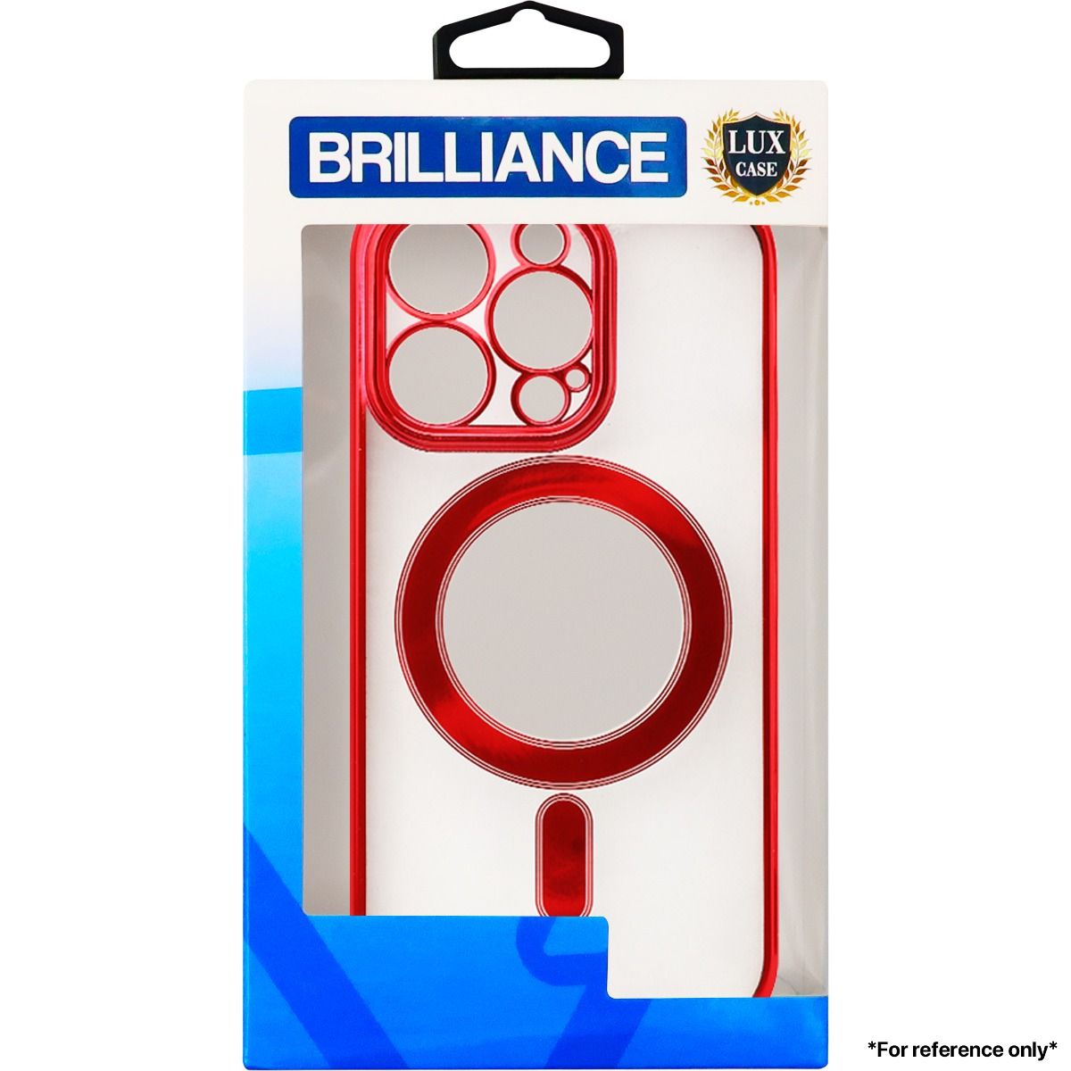 Brilliance LUX For iPhone 14 Pro Max Electroplated Magnetic Case Red