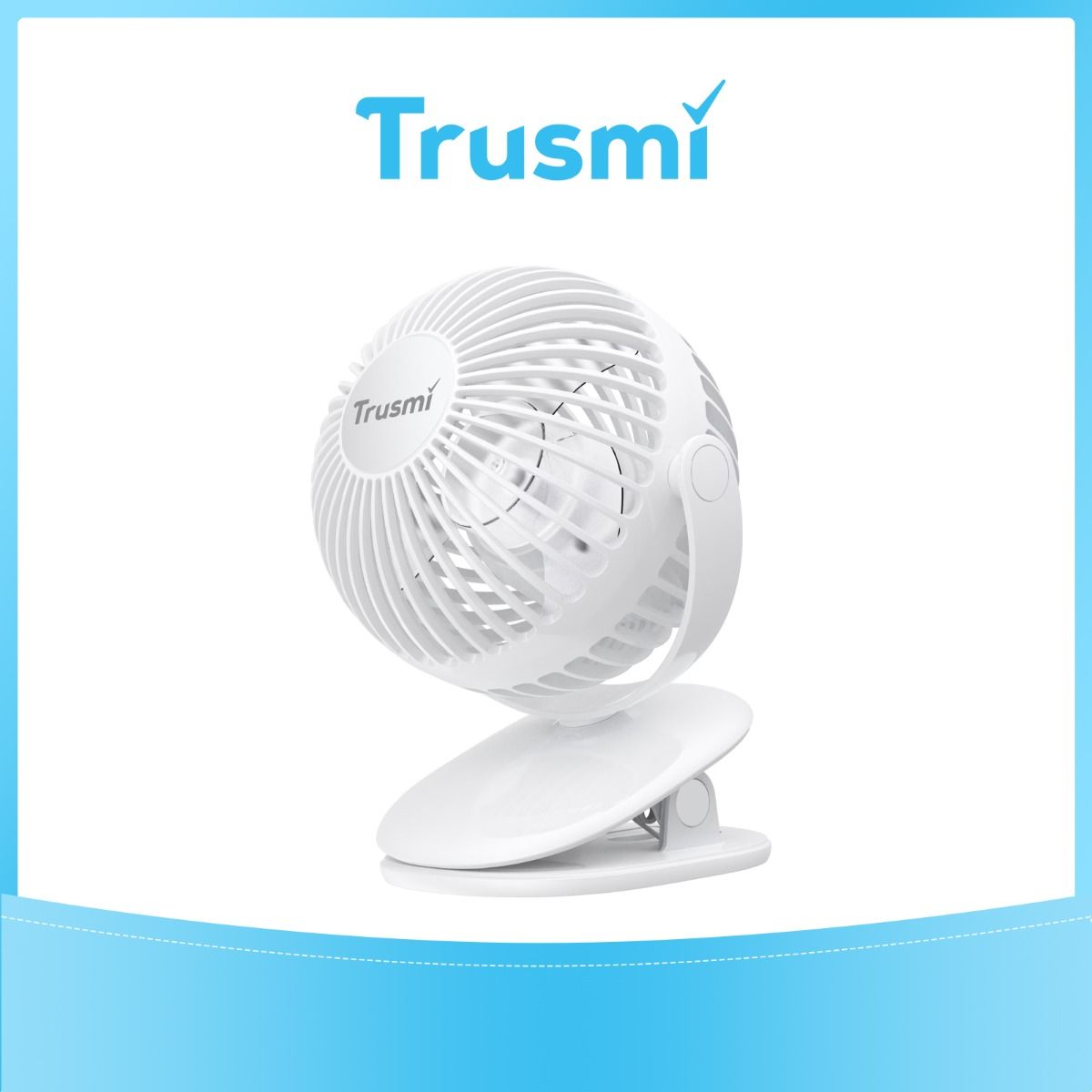 TRUSMI HA03-011 Bubble Planet Table Clip Fan White