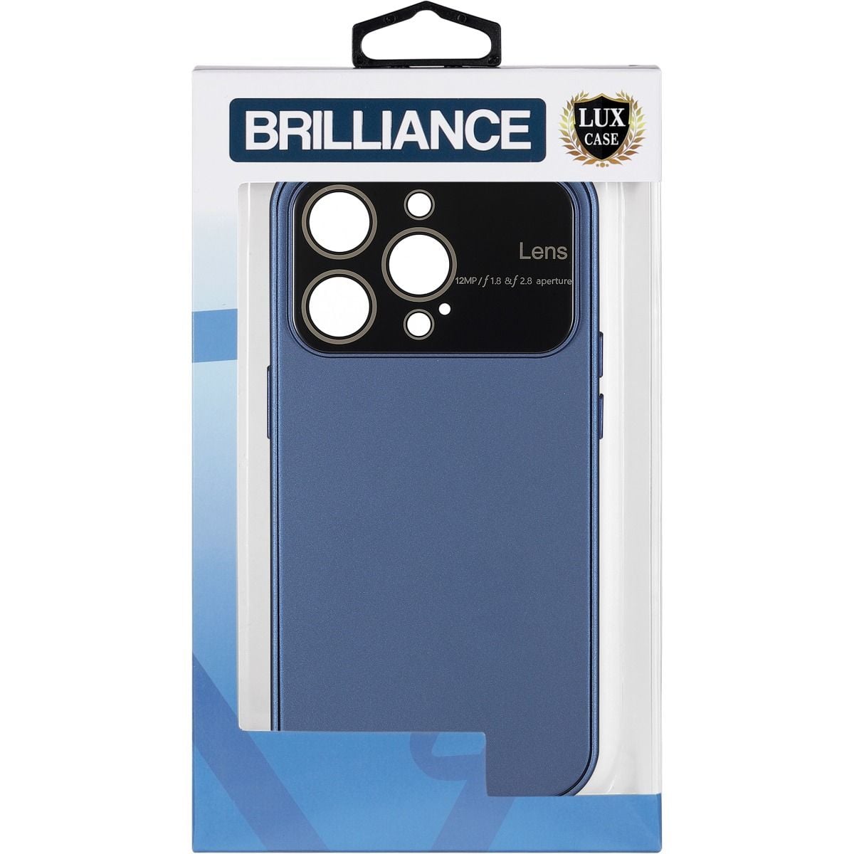 Brilliance LUX iPhone 15 Plus Large glass window Case Dark Blue