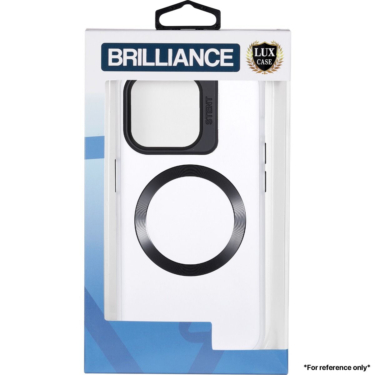 Brilliance LUX iPhone 14 Plus Lens holder transparent CD pattern Case White