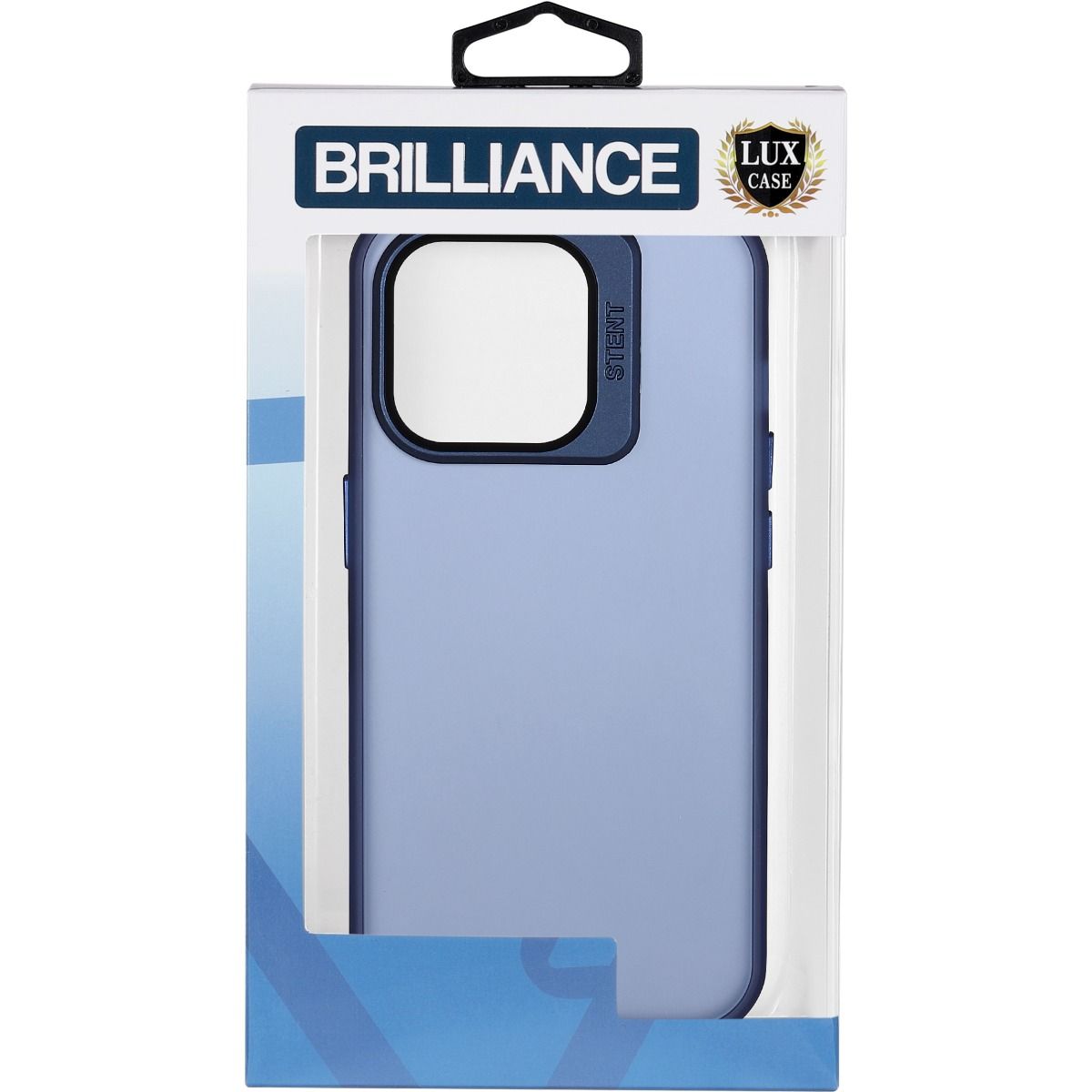 Brilliance LUX iPhone 15 Pro Max Lens holder transparent Case Blue