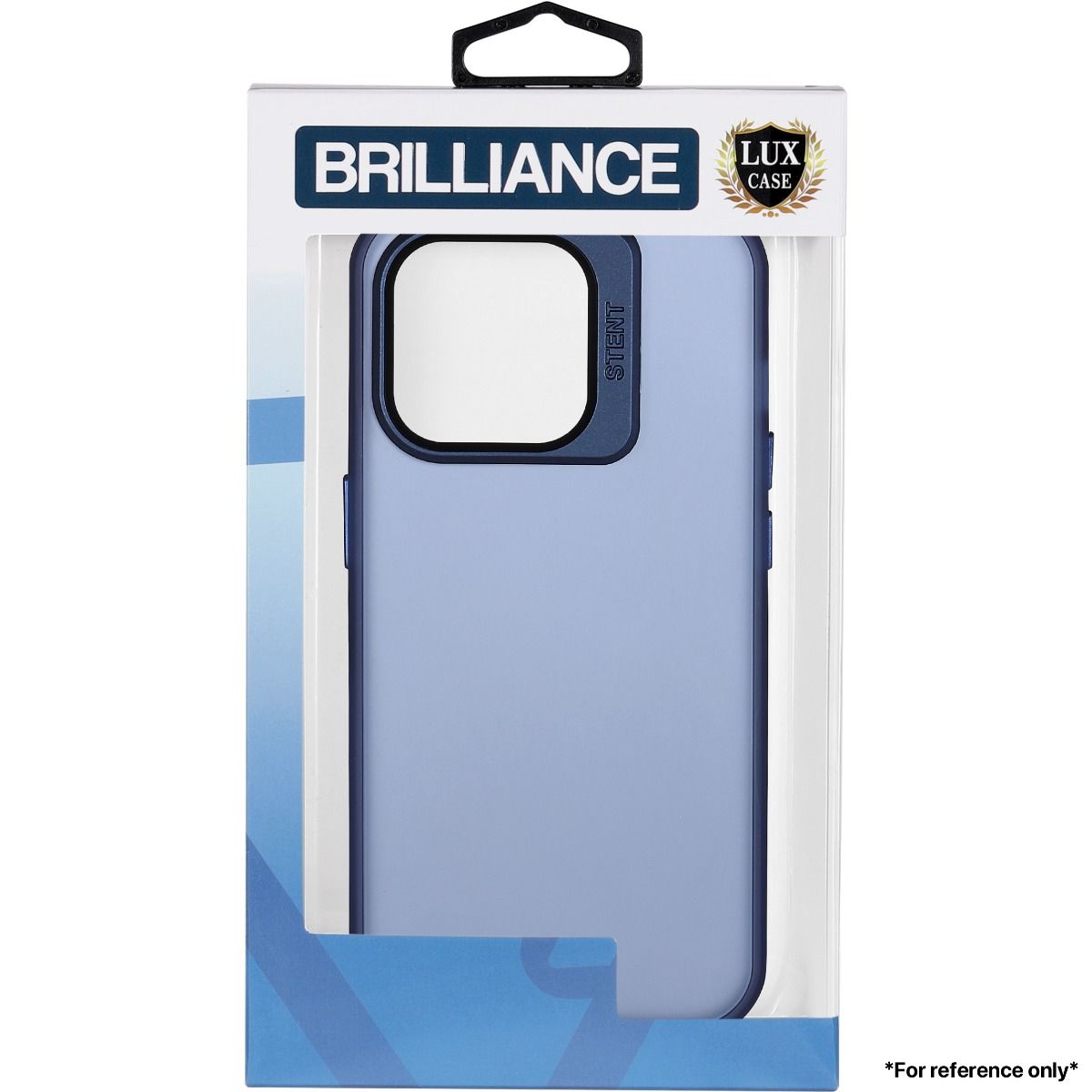 Brilliance LUX for Iphone 15 Pro Lens holder transparent case Blue