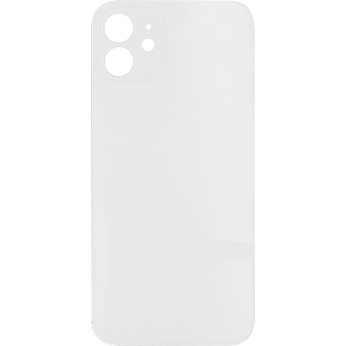 iPhone 12 Back Glass Door without Camera Lens White  OEM PULL