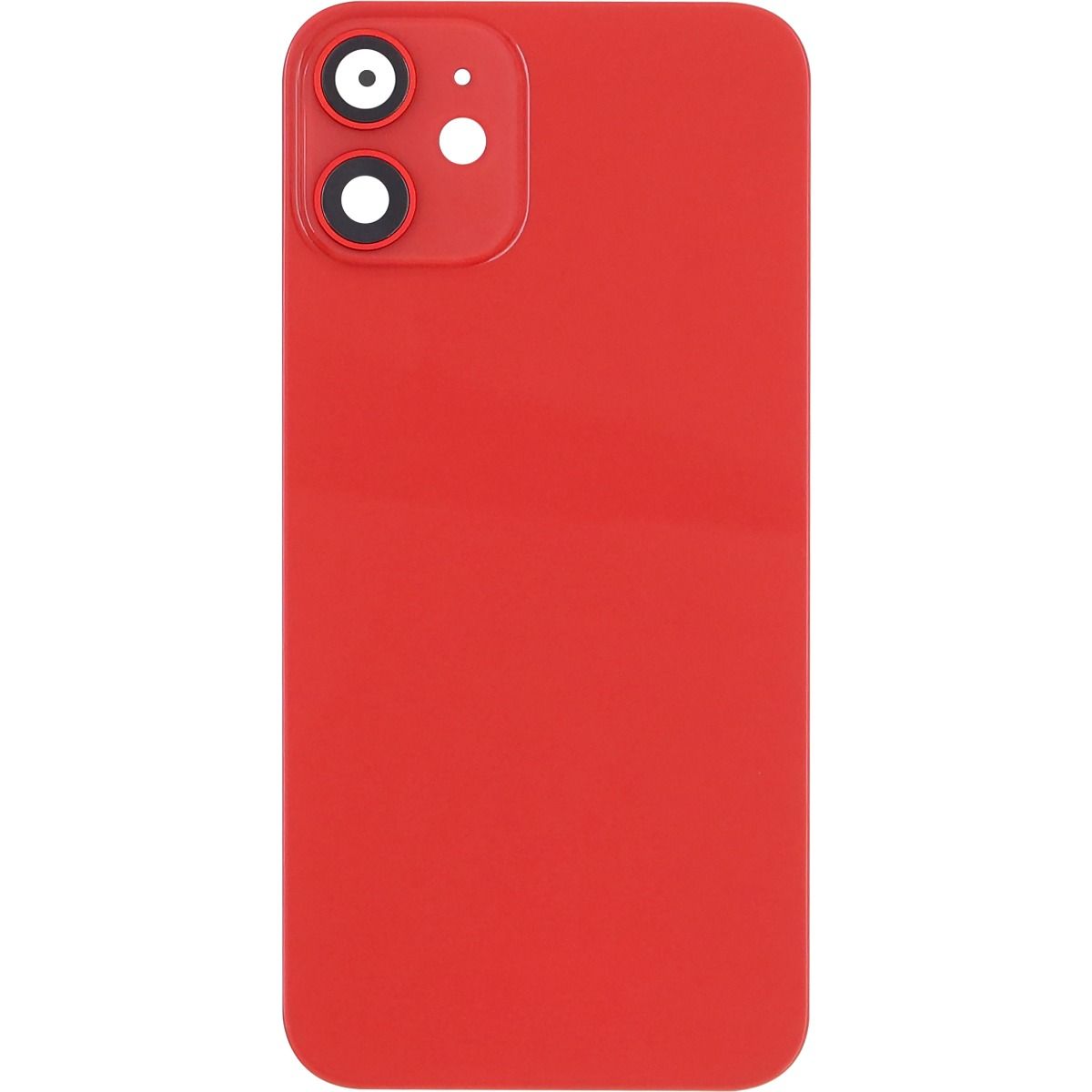 iPhone 12 Mini Back Glass Door w/ Camera Lens Red (No Logo)